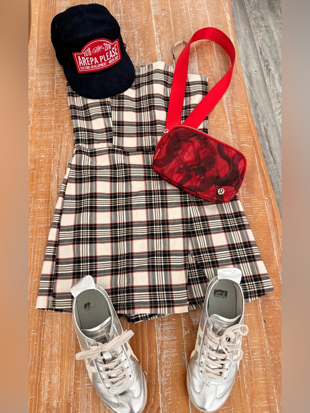Plaid Dress with short, Size M LIKE NEW!!!